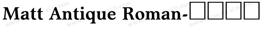 Matt Antique Roman字体转换